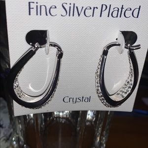Fine Silver stamped Plated Crystals